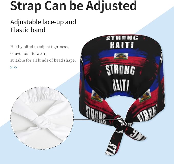Adult Working Cap Adjustable Cleaning Work Sweatband Scrub Hat Tie Back Hats Headwear Bouffant Hat Head Headgear