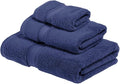SUPERIOR Egyptian Cotton Pile 3 Piece Towel Set, Includes 1 Bath, 1 Hand, 1 Face Towel/Washcloth, Ultra Soft Luxury Towels, Thick Plush Essentials, Guest Bath, Spa, Hotel Bathroom, Navy Blue