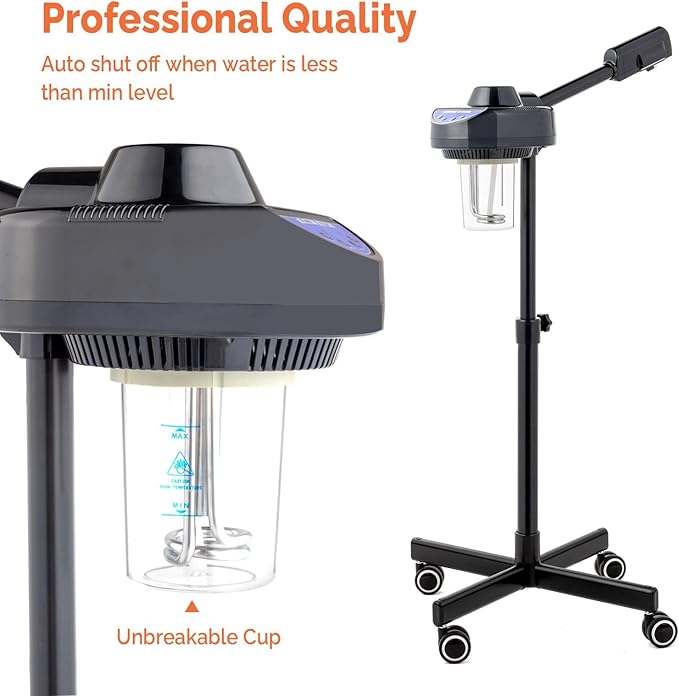OmySalon Esthetician Steamer Professional Facial Steamer, Face Steamer with Hot Ozone Mist for Beauty Salon Spa Home, Rotatable Sprayer, Personal Skin Care Deep Cleaning