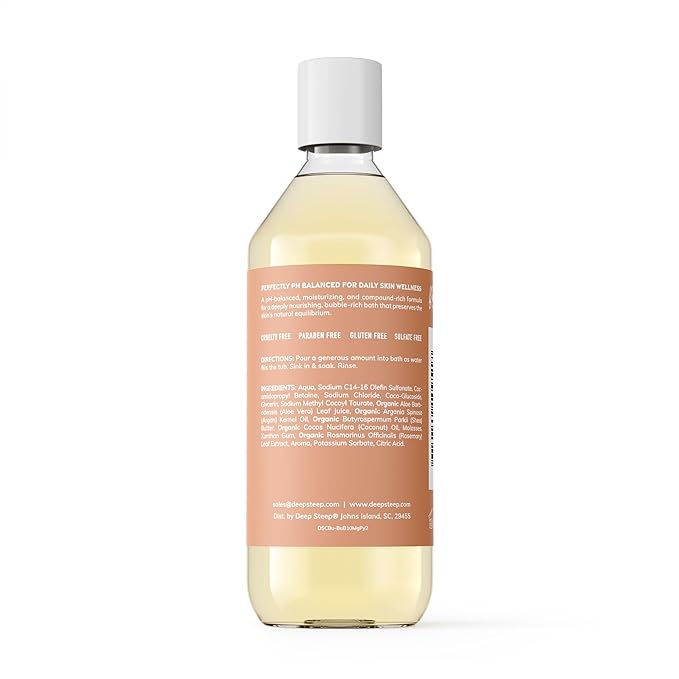 Deep Steep Bubble Bath, Mango Papaya, 10 oz – Soothing Soak with Shea Butter, Argan Oil, Aloe Vera & Coconut Oil – Vegan, Sulfate-Free, PH-Balanced Clean Beauty