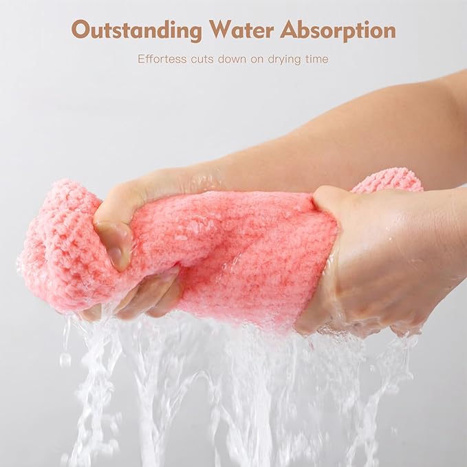 OEAGO Microfiber Hair Towel for Women: Gifts for Teen Girls Kids Girlfriends Wife Stocking Stuffers for Women Drying Wrap Towels for Curly Hair Head Accessories 3 Pacs Anti Frizz