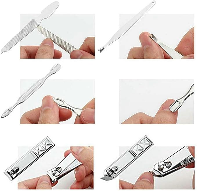 Nail Clippers Set Women Personal Care Tools Accessories Professional Manicure Pedicure Kit with Travel Case Nail Grooming Kit Gifts for Men Women Father Mother