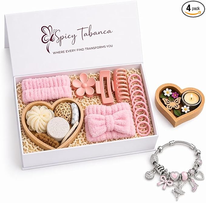 Ultimate 25-Piece Spa Gift Set for Women, Mother’s Day Gift for Mom, Self Care Bath Set with Bracelet, Luxury Magnetic Gift Box, Birthday Gifts for Women