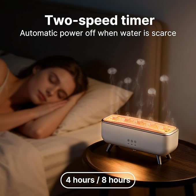 Jellyfish Diffuser Humidifier, Essential Aromatherapy 300ML Ultrasonic Diffuser with Essential Oils. 7 Colors Light Waterless Auto Off with Remote Control for Large Room Office Bedroom