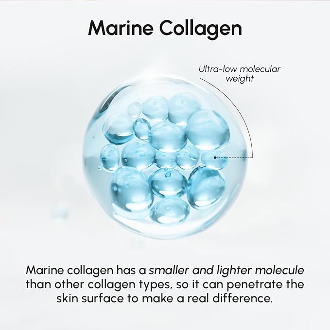MAREE Hydrogel Collagen Facial Mask with Hyaluronic Acid — Hydrating Face Masks Skincare — Niacinamide, Amino Acids & Red Algae Extract — Facial Masks For Women — Mascarillas Para La Cara — 4 Count