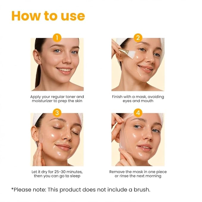 QUIA Turmeric + Kojic Acid Overnight Wrapping Mask – Hydration Mask for Glowing Skin – Evens Tone, Soothes Redness and Improves Skin Texture – Korean Skincare 75ML
