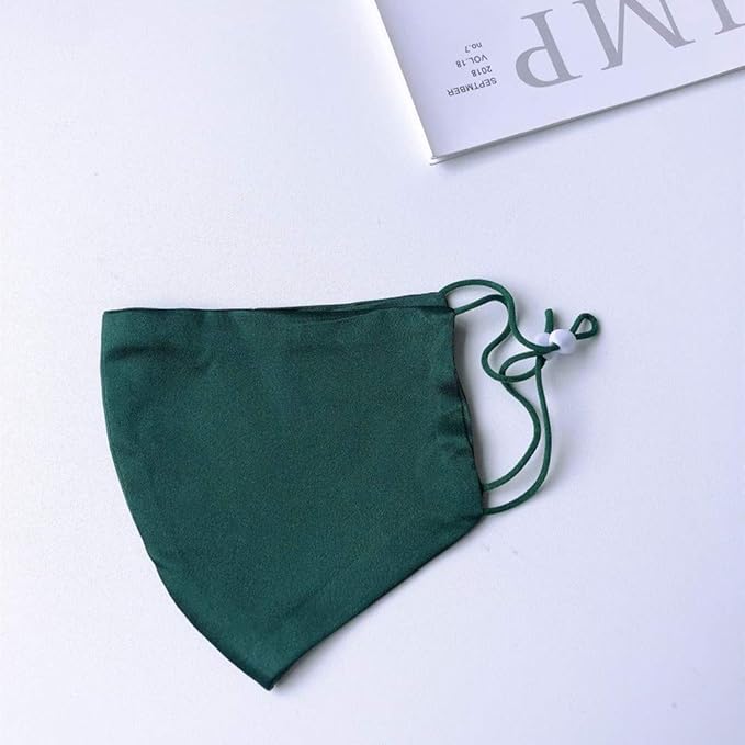 ROSEWARD 100% Mulberry Silk Face Mask for Women Men Reusable Adjustable with Filter Pocket