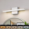 LED Brushed Nickel Vanity Lights for Bathroom Light Fixtures 5CCT Dimmable Vanity Light Bar Bathroom Lighting 15.7' Inch 12W