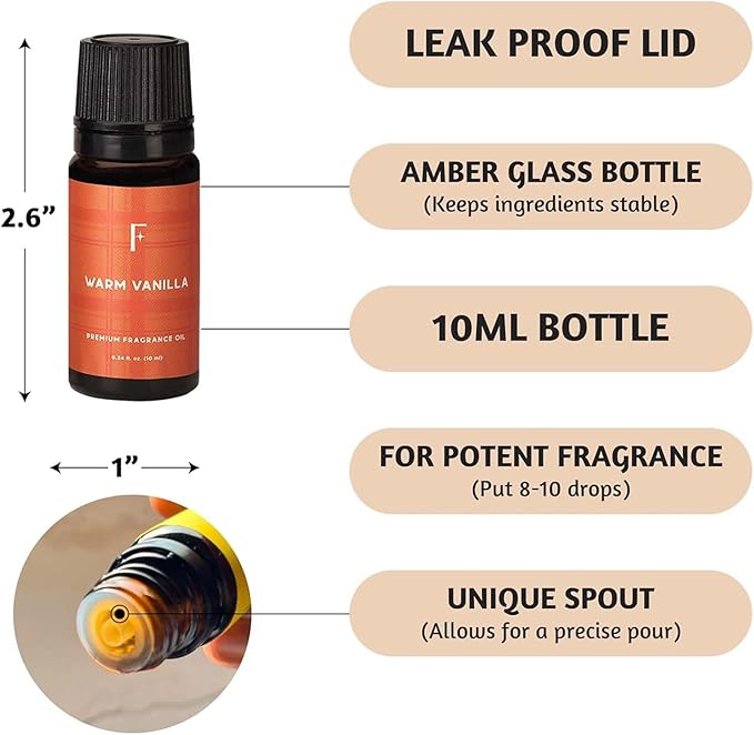 Folkulture Autumn Essential Oils Set | 6 Cozy Fragrance Oils for Diffusers | Pumpkin Spice & Warm Fall Scents | Aromatherapy Oils for Relaxation, Home & Self-Care