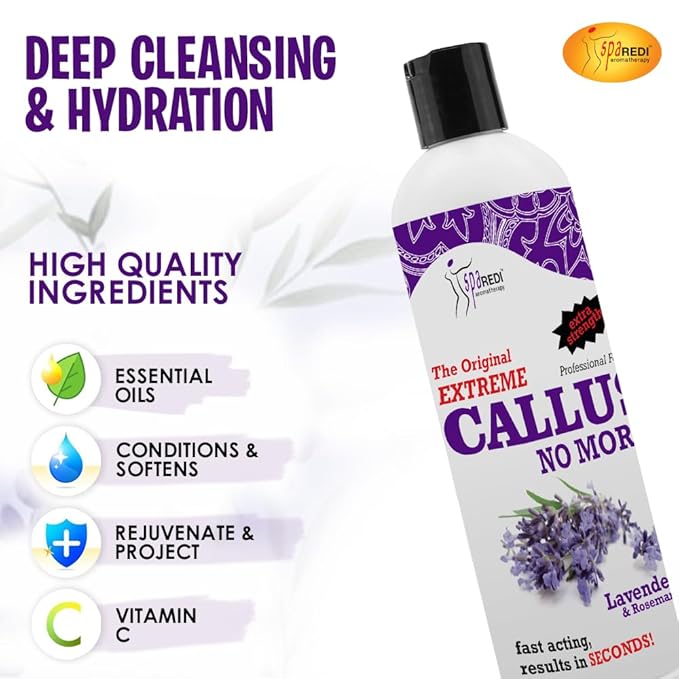 SPA REDI Callus Remover - Professional-Grade Callus Dissolving Treatment - Stop Scraping. Start Dissolving. Chemically Dissolve Toughest Buildup for a Dramatic 'Wow' Transformation 12 Oz