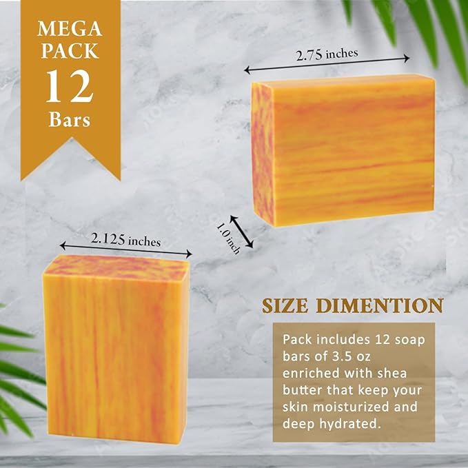 Simple Scents Australia Peach Scented Natural Soap Bars (5 Bars), 3.5oz Moisturizing French Triple Milled Soap Bars Enriched with Shea Butter - Pure Plant Oil Bath & Body