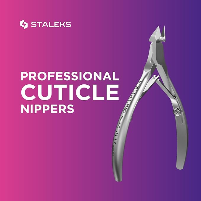 Staleks Pro SMART 31 Cuticle Nippers – 7mm Blade Cuticle Trimmer – Sharp & Durable Stainless Steel – Professional Manicure Tool