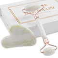 Jade Roller for Face, Facial Roller Massager Skin Care Tool, Gua Sha Facial Tools for Face, Neck, Eyes, Reduce Puffiness of The Skin