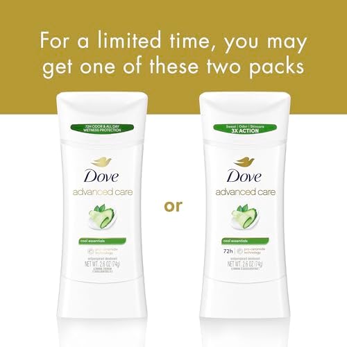 Dove Advanced Care Anti Deo Stick Cool Essentials Pack of 12 for helping your skin barrier repair after shaving 72 h odor control and all-day sweat protection with Pro Ceramide Technology 2.6 oz - Image 3