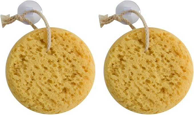 PARADISO Evriholder Sea Foam Body Sponge for Scrubbing and Exfoliating, Set of 2, Large Srubbing Loofah for A Relaxing Shower or Bath