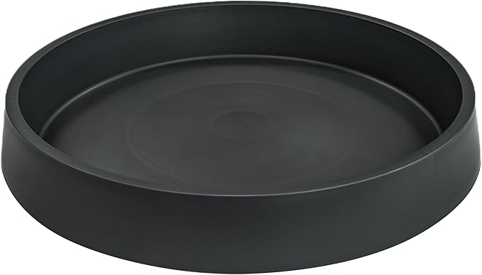 Plant Saucer Tray for Ceramic Plastic Pots, 10 inch Plant Saucers for Indoors, Pot Saucers Trays, Bird Bath Bowls, Flower Planter Water Drip Trays for Pots Base (10", Black)