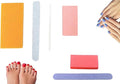30 Sets Disposable Nail Care Kit Set, 4-in-1 Pedicure Kit with Pumice Sponge and 2-in-1 Manicure Kit with Buffer for Nail Salon or Home Use - Travel Friendly – Colors May Vary (Pack of 30)