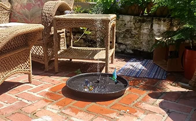 2 Pack Bird Bath Bowl 14", 1.6" Depth, 13 14 15 16 17 20 24 inch Plastic Birdbath Bowls Only, Birdbaths Dish for Outdoor Garden, Extra Large Plant Saucer (14", Black)