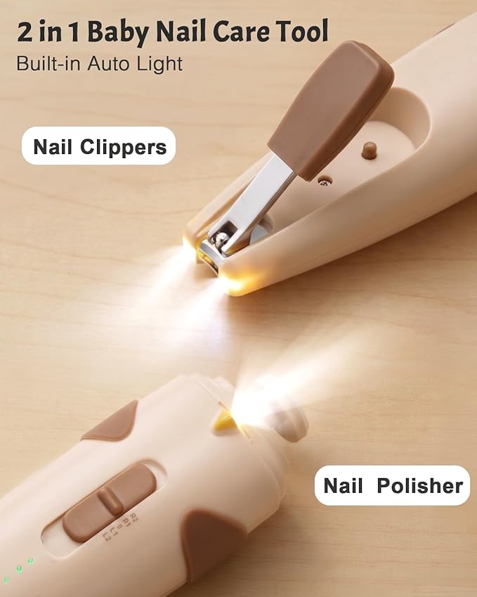 Lictin Baby Healthcare and Grooming Kit, 26 in 1 Rechargeable Baby Nail Trimmer Electric Set,Safe Baby Nail File with Auto Light, Newborn Baby Safety Care Set for Newborn Infant Toddlers Boys Girls