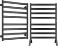 Paraheeter Wall Mounted & Freestanding Heated Towel Rack for Bathrooms. Electric Towel Warmer Rack Heater, Stainless Steel Black.