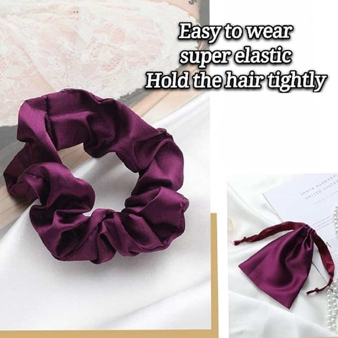 Silk Satin Sleeping Eye Mask, Dark Purple Sleep Eye Mask Night Blindfold for Women and Men, Soft Breathable Blackout Eyeshade Eye Cover for Travel, Wedding Bridesmaid Gift