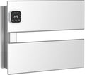 Electric Towel Warmer, Heated Towel Rack with Thermo Control and Timer, Fast Heating Towel Rail for Bathroom with Memroy Function, Work with Smart Plug, Left-Wiring, 2 Panel, Silver