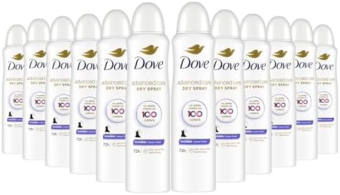 Dove Invisible Antiperspirant Deodorant Dry Spray Sheer Fresh 3.8 oz 12CT by Dove