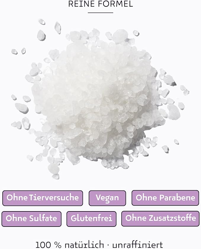 Dead Sea Salts for Soaking - Relaxing Salt Bath Soak for Body Rejuvenation - Natural Mineral Salts - Coarse Dead Sea Salt Bath Salts for Women & Men w/Lavender Infused Essential Oil (8.82 oz)