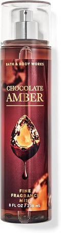 Bath and Body Works Fine Body Fragrance Mist 8 Fluid Ounce (Chocolate Amber)