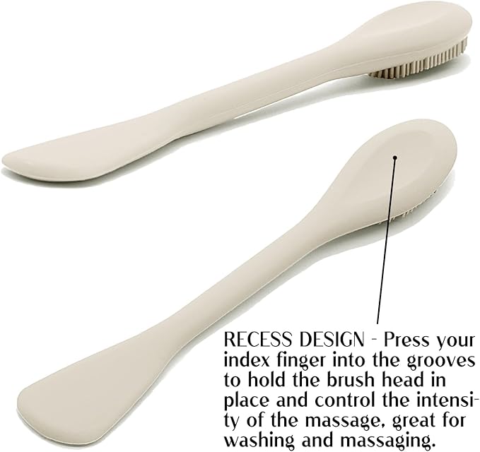 Face Mask Brush Applicator, Mask Brushes For Facials Cleansing & Exfoliating, Facial Clay Mask Applicator Tool Silicone Mask Spatula Cream Skincare For Apply Cream, Lotion, Mud, Clay (Black+Starlight)