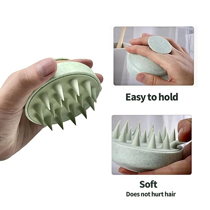 INVODA 4PCS Scalp Massage Brushes Ultra-Soft Silicone Shampoo Brushes for Deep Cleaning & Relaxation – Gentle Hair Care for All Hair Types (Men, Women, Pets) Ergonomic Shower Brush Set