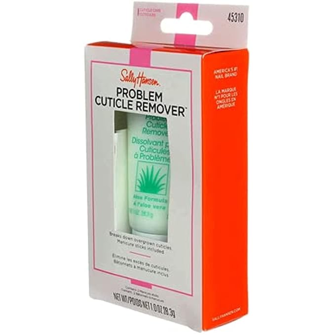 Sally Hansen Nail Treatment Problem Cuticle Remover™ | Eliminates Thick & Overgrown Cuticles | pH-Balanced Formula Infused with Aloe Vera-| Gently Soothes & Conditions Cuticles,(Pack of 2)