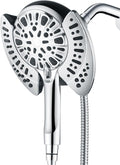 INAVAMZ 2-in-1 Shower Head with Handheld Combo: 2.5GPM Rainfall Shower Head & Handheld Shower Head Use Together or Alone, 9 Spray Settings Hand Held Shower Head with Hose, Shower Trim Systems