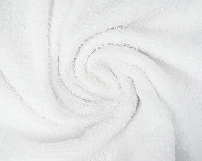 CH White Bath Towels Bulk Pack of 12 (22x44 Inches) – Pure Cotton Lightweight & Absorbent Towels for Airbnb, Hotels, Motels & Commercial Use