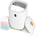 GarveeLife 35L Towel Warmer Bucket, Large Capacity Hot Air Towel Dryer & Deodorizer, Auto Heating, ABS Body & Removable Lid, Fast Drying for Bathroom, Home Spa, Salon, White