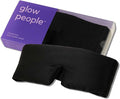Glow People Silk Sleep Mask – 100% Mulberry Silk Eye Mask for Sleeping, Total Blackout, Cloud-Soft and Adjustable for Beauty Sleep and Travel - Charcoal