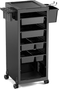 OmySalon Salon Trolley Cart with Wheels & 6 Drawers, Hair Cart Organizer for Stylist Hairdresser, Salon Cabinet Station for Barbershop Beauty Spa