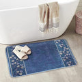 Zahari Home Capri Bathroom Rug Luxury Bath Rug Washable Beautiful Shower Mat Unique Design Stylish Non Slip Shower Mat Royal Blue Bath Rug Bath Shower Tub Decor by ZahariHome