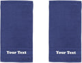 Personalize Your Towels with Custom Embroidery: Names, Monograms, and Initials. Perfect for Bathroom, Spa, Gym, Shower, Kids, Adults, Pool, Travel, Gifts, 2-Piece Hand Towels Set - Navy Blue