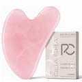 Rena Chris Gua Sha Facial Tools, Pink Stone Guasha Tool for Acupuncture, Manual Massage Tool for Jawline Sculpting and Puffiness Reducing, Gua Sha Facial Massage Tool, Skin-Care Gift (Pastel Pink)