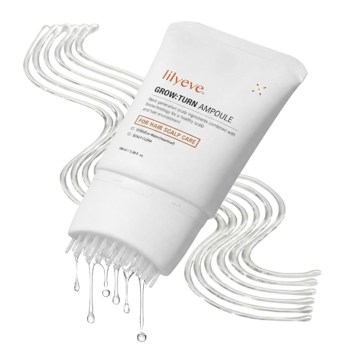 lilyeve GROWTURN Hair Growth Serum with Built-in Brush, Heartleaf-Derived Exosomes to Revitalize, Scalp Massager, Korean Hair Care, 3.38 fl. oz. (Pack of 1)