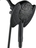 INAVAMZ 2-in-1 Shower Head with Handheld Combo: 2.5GPM Rainfall & Handheld Shower Head Use Together or Alone, 9 Spray Settings Hand Held Shower Head with Hose, Black