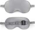 TAFTS Silk Sleep Mask - 22mm 100% Pure Mulberry 6A Silk & Blindfold, Soft Eye Masks, Lightweight, for Travel, Napping, Camping (Silver Grey)