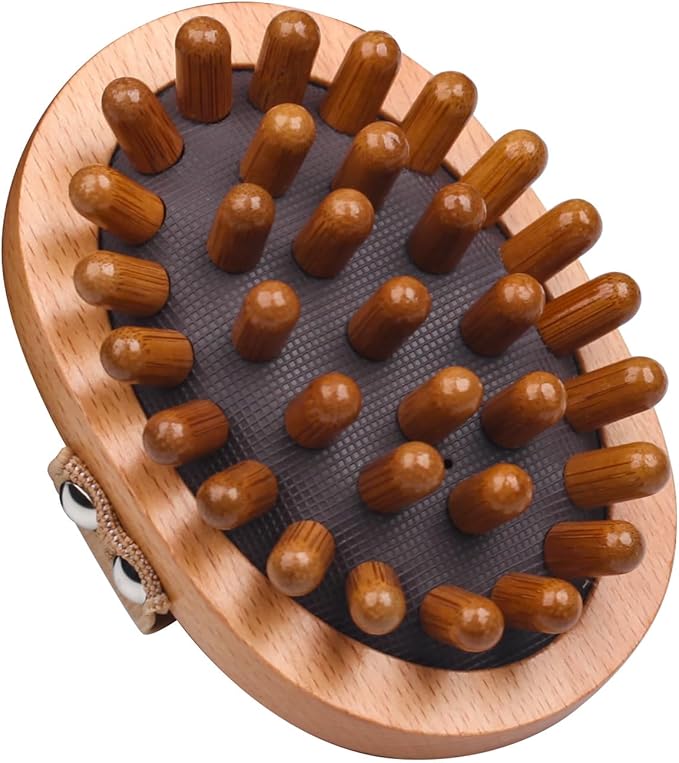 Wooden Body Scalp Massage Comb, Trigger Point Massage Tool Meridians Massager Gua Sha Massager Comb for Body Relief & Hair Growth