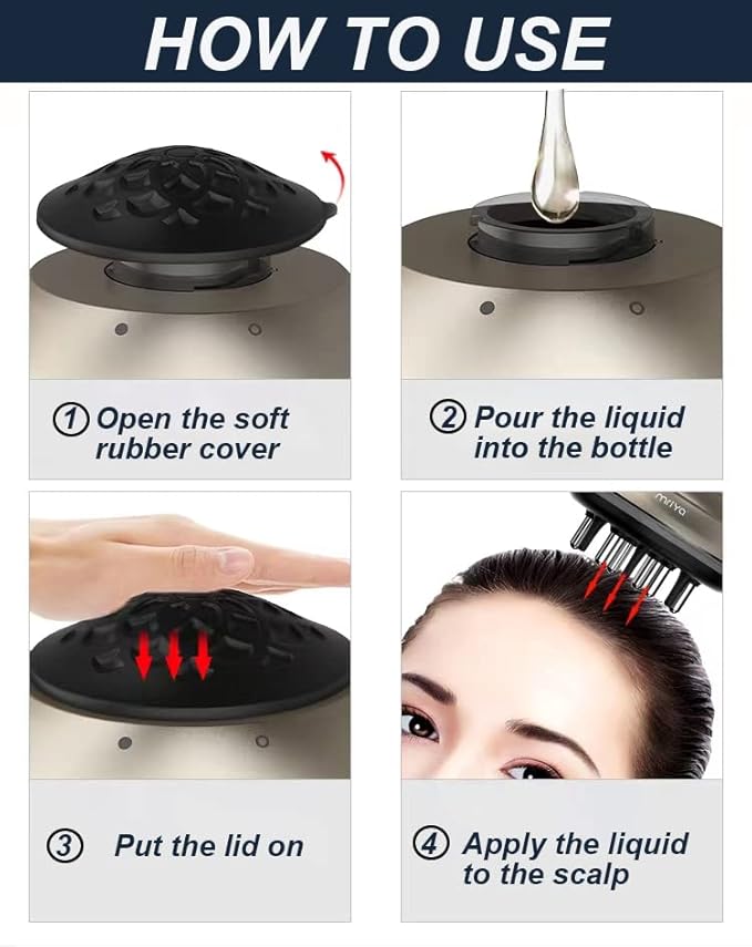 Manual Massager Hair Care Comb,Scalp Applicator Hair Oil Applicator,Scalp Massager Brush Hair Growth Help for Hair Growth