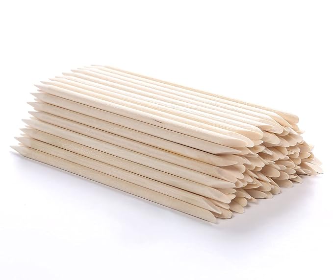 300Pcs Orange Wood Sticks for Nails, HOOMBOOM Double Sided Cuticle Pusher Remover Nail Art Manicure Pedicure Tool