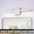 16W LED Vanity Light Bar, 19.6-Inch Brushed Nickel Bathroom Fixture, 5CCT Color Changeable & Dimmable Over-Mirror Lighting