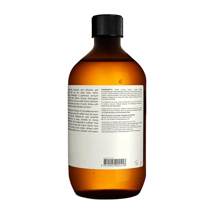 Aesop A Rose By Any Other Name Body Cleanser Refill | Gentle Shower Gel with Rose Petal Essential Oil Blend to Soften & Hydrate Skin | 500 mL / 16.9 oz - Recyclable Bottle