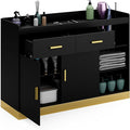 Salon Storage Cabinet Barber Station, Free Standing Hair Styling Station with Drawers, Hair Dryer Holders and Adjustable Shelves, Beauty Salon Spa Equipment