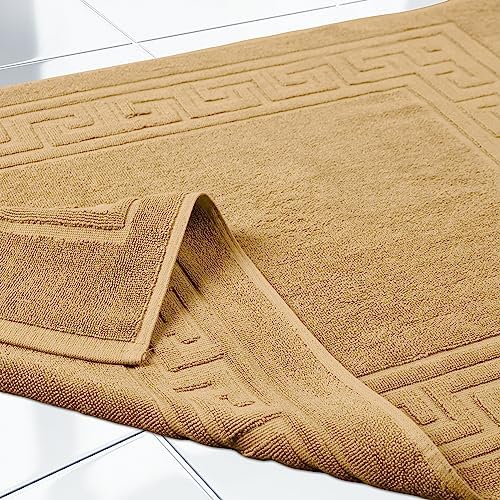 Superior Hotel & Spa Quality Bath Mat Set of 2, Made of Long-Staple Combed Cotton, Durable and Washable Bathroom Mat 2-Pack - Toast, 22" x 35" each - Image 5